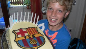 Parádní narozeniny a dost s logem jeho oblíbeného fotbalového klubu