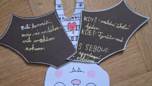 Rozálka si vyrobila krásnou pozvánku