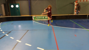 Terezka při svém druhém nejoblíbenějším sportu - florbale