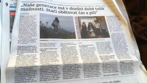 "Po obdržení stipendia mě kontaktovaly místní noviny, které mě požádaly o rozhovor a já ráda souhlasila! Byla jsem v tom okamžiku docela pyšná, protože jsem dostala možnost inspirovat někoho mladšího a ukázat lidem, že člověk může dělat věci mimo školu", vzpomíná Alena.